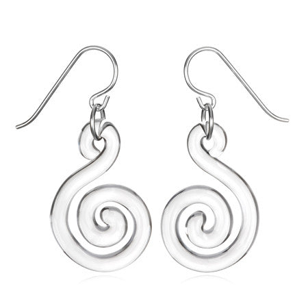 Small Flat Spiral Earrings