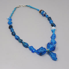 Heirloom Blue Glass Necklace
