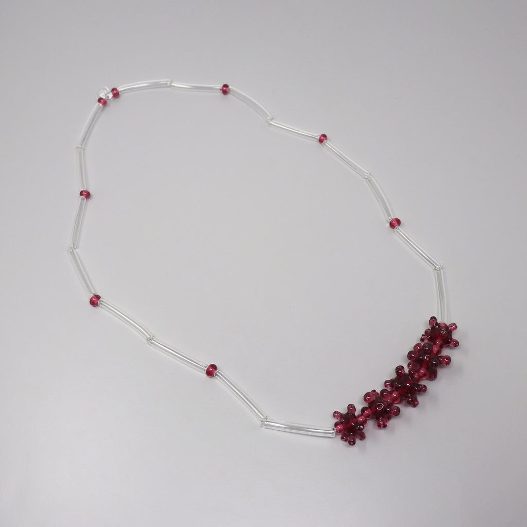 Raspberry Anemone Long Necklace